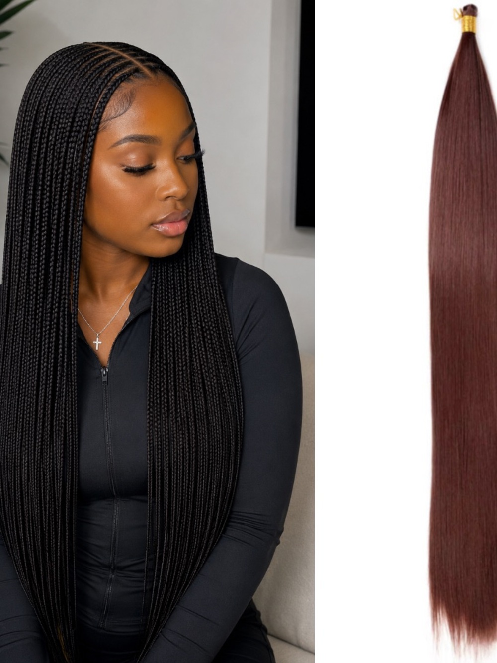 Bone Straight Braiding Hair, 18inch and 20inch Synthetic Smooth Hair Bundles.#33